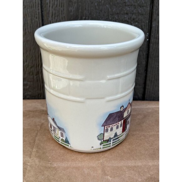 Longaberger Homestead Pottery Kitchen Utensil Crock 6.75" Ceramic 2 Quart - Picture 3 of 8